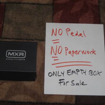 lightly handled MXR EMPTY BOX ONLY for CSP105 Custom Shop '75 Vintage Phase 45 Phase Shifter (NO pedal / NO paperwork) 2010s - BOX: Black Cardboard / LABEL: Orange & Black / GRAPHIC: Silver image 3
