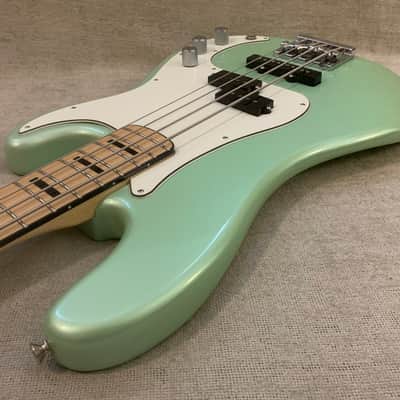 2015 Fender Deluxe Series Precision Bass FSR Sea Foam Pearl Finish Special Edition PJ MIM Mexico image 12