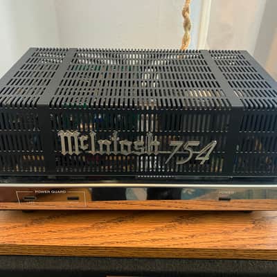 McIntosh MC754 100-Watt Stereo Solid State Power Amplifier 1988 - 1992 - Black image 1
