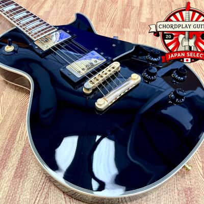 🔥2015🔥 Burny SRLC-55 Black Les Paul Custom~ Gold Hardware~ Japanese Import! image 1