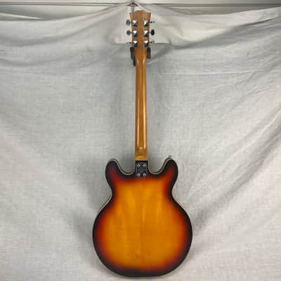Univox U1825 Coily Hollowbody Electric Guitar Sunburst image 7
