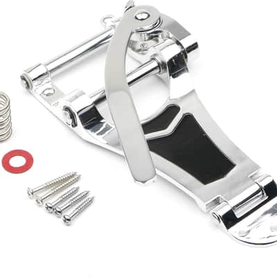Electric Guitar Vibrato Tremolo Bridge Tailpiece Big Rocking Rod Pulling String Board for LP, ETC Chrome image 1