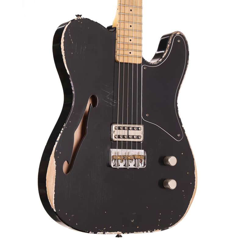 Berly Guitars Thinline T-Style Guitar Aged Black Used image 1