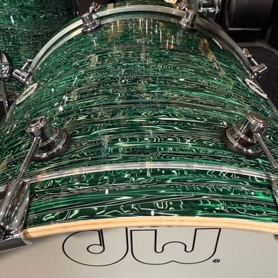 ~RARE!~ DW Design Series 3-Piece 12/16/22 Drum Kit Set in Green Strata FinishPly image 9