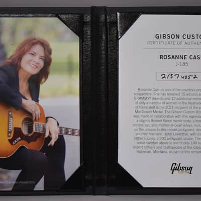2025 Gibson Custom Rosanne Cash J-185 Cherry Sunburst w/OHSC image 25