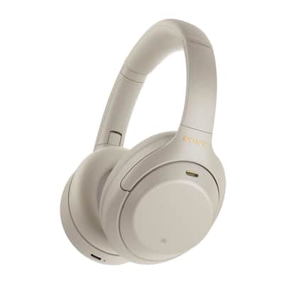 Sony WH-1000XM4 Wireless Noise Cancelling Over-Ear Headphones with Mic (Silver) with In-Ear Earbud Headphones Bundle (2 Items) image 2