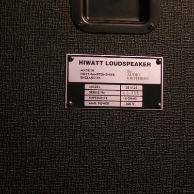 Hiwatt Cabinet - SE 4123;   Fane Alnico AXA12 12”, 400 watts (4) image 4