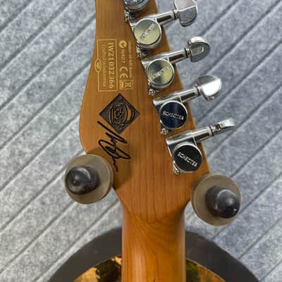 Schecter Nick Johnston "Thumper" FretWerx In-USA Setup and Fret Polish 2020's HSS - Orange w/ Custom Vinyl Flowers image 16