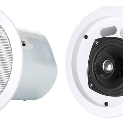 2) JBL Control 24CT 4" 70v Commercial Restaurant/Bar/Cafe White Ceiling Speakers image 1