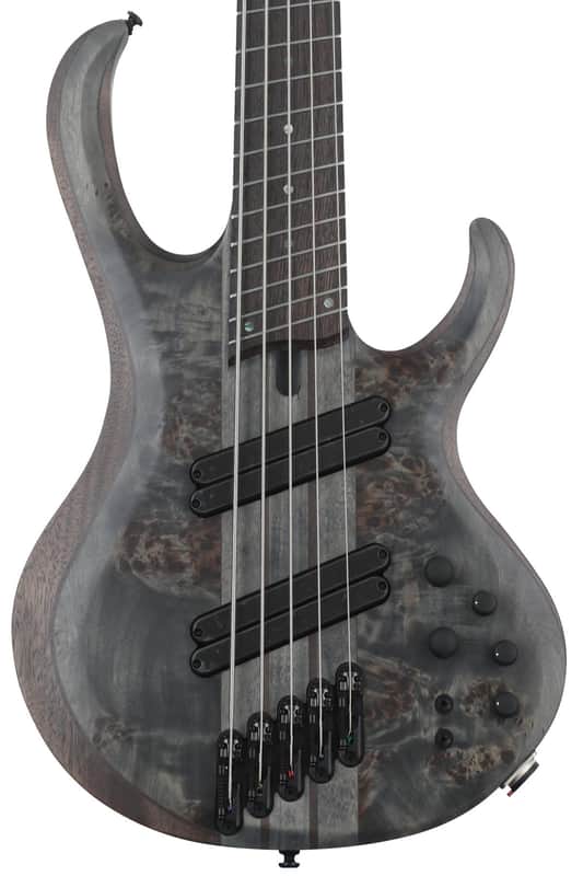 Ibanez Bass Workshop BTB805MS 5-string Bass Guitar - Transparent Grey Flat image 1