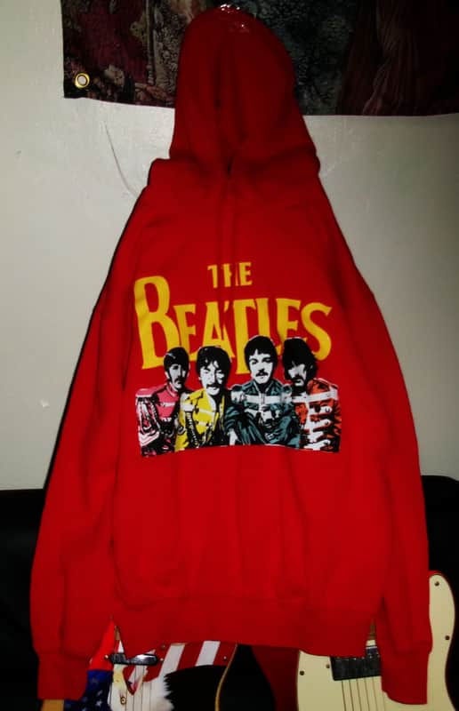 beatles sgt pepper lp cover new woman s hoodie - john paul george ringo lovely sitar trippy image 1