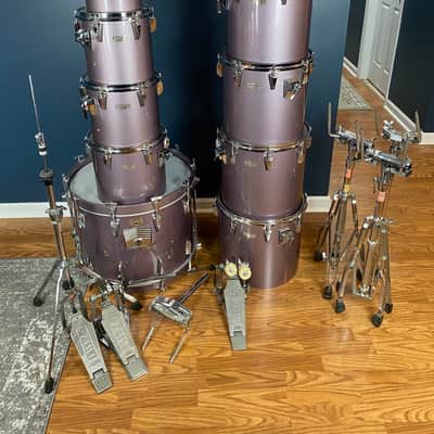 Tama Granstar Concert Tom 9-piece drum set in Heather Metallic finish image 1