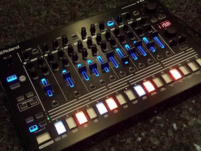 Roland TR8 707/727/606 Custom blue LEDS! Price drop-Grab it! :) image 1