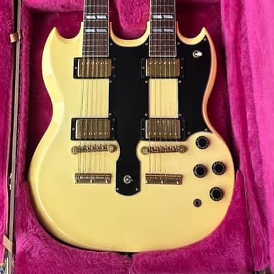 Gibson EDS-1275 Double Neck SG Electric Guitar 1990 - White image 2