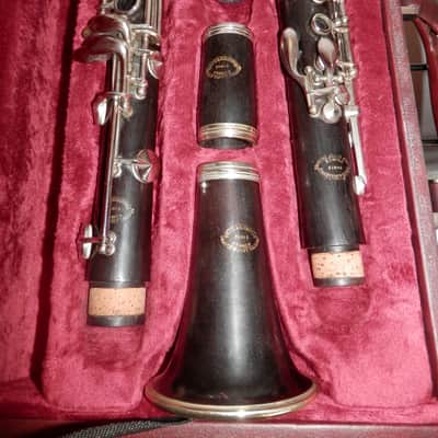Evette & Schaeffer Buffet Crampon Paris Made in France Wooden Clarinet with case used Serviced for Sale image 2