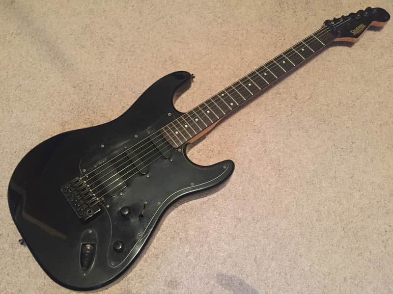 1980's Schecter Strategy Superstrat Black Japan | Reverb