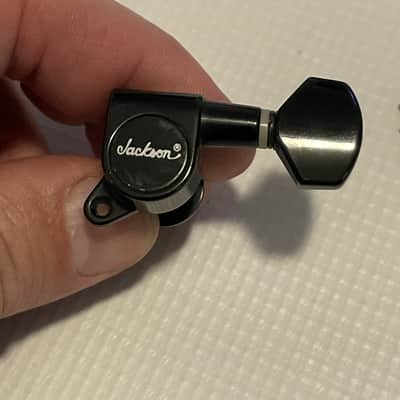 2000's Jackson DK2 Dinky Guitar Black Jin Ho Korea Tuners Tuning Pegs 6 In Line image 6
