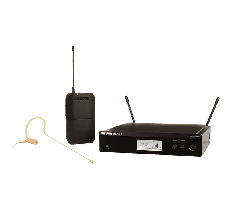 Shure Headset Microphone, BLX1 Bodypack & BLX4R Wireless Receiver (BLX14R/MX53-J11) image 1