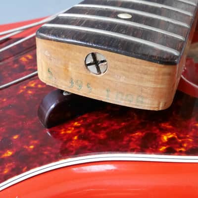 1969 Fender Precision Bass PJ Specs Fiesta Red Refin w/ OHSC Cheney England image 2