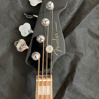 Fender Kingsman Electro-Acoustic Bass Guitar, Jetty Black, Used image 5