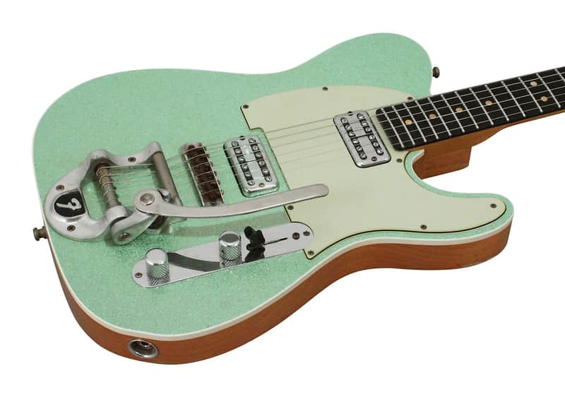 Fender Custom Shop Double TV Jones Telecaster Bigsby Sea Foam Green Metallic image 1