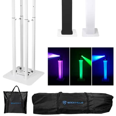 (1) Rockville White Adjustable Totem Speaker Stand For Rockville RPG12BT image 2