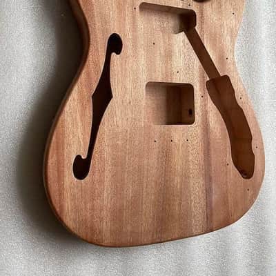 Unfinished Mahogany Wood Telecaster Tele Style Guitar Body image 6
