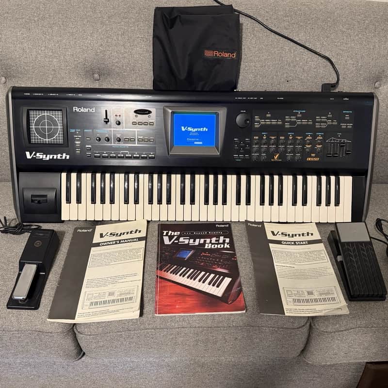 Roland V-Synth Version 2 Keyboard NICE Screen Studio Bundle Pedals Manuals Cover image 1