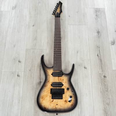 Dean Exile Select 7 Floyd Fluence 7-String Guitar, Natural Black Burst image 3