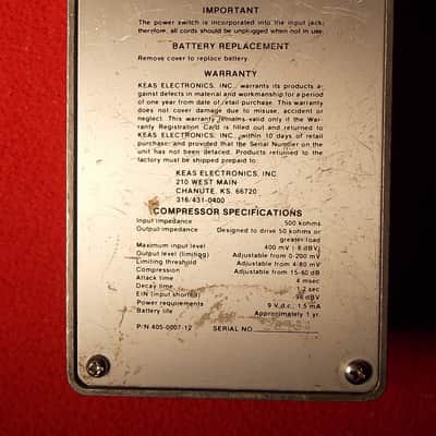 Ross Compressor Pedal rare original 1978 first year holy grail of comp/sustain pedals image 10