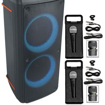 Rockville ROCK PARTY 9 Dual 8" Wireless Rechargeable Karaoke Machine System+Mics image 1