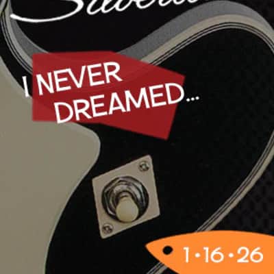 Silvertone Semi-Hollow w/ Trapeze 2 mini-hum PU's - Gloss Black (1446TBK) image 5