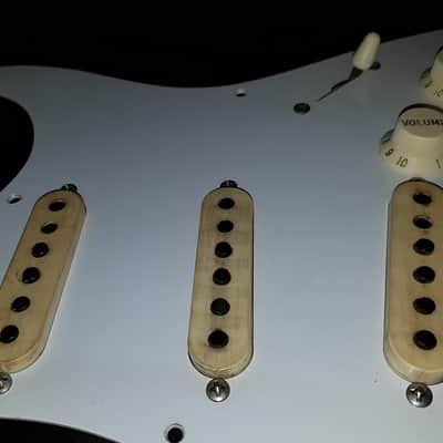 1956 Original Vintage Fender Stratocaster Pickups Set pre-CBS mid-50's w/Covers & Reissue Pickguard! image 2