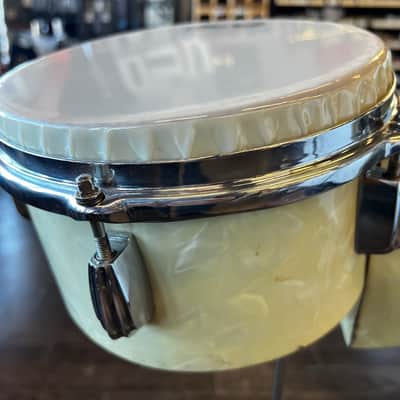Slingerland Radio King Bongos 1940s in White Pearl image 5
