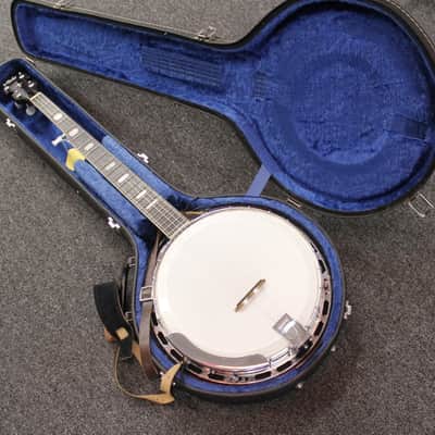 1980s Iida Model 229 5-string Banjo w/ Hardshell case imagen 3