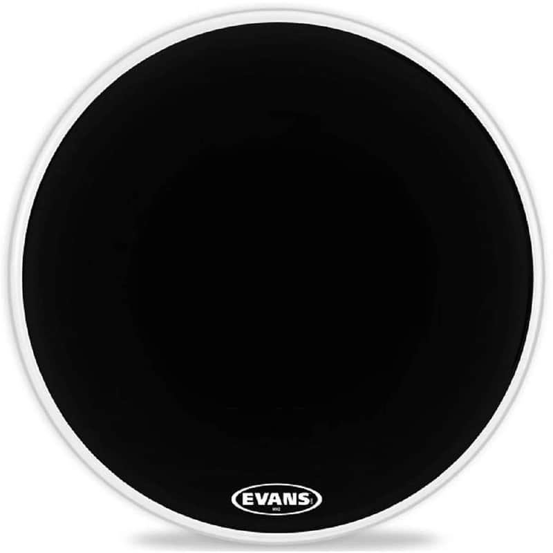 Evans BD24MX2B MX2 Black Marching Bass Drum Head - 24" image 1