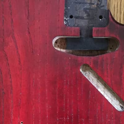 Custom Made In USA Swamp Ash Natural American Boutique Tele Solid Guitar Body Sienna Burst Wine Red 4.9 Lb image 2