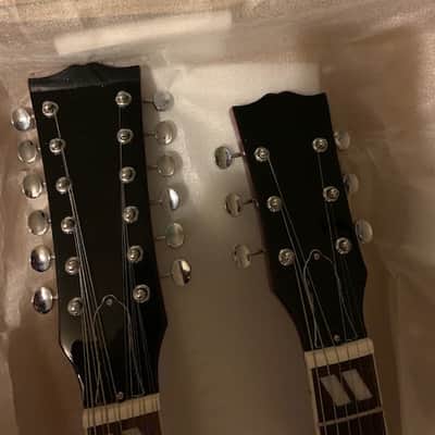 Unbranded Double/ Twin Neck 6 & 12 String Red Electric Guitar image 4