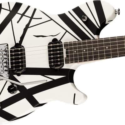 SPECIAL ORDER! EVH Wolfgang Special Striped guitar in Black / White Satin image 1