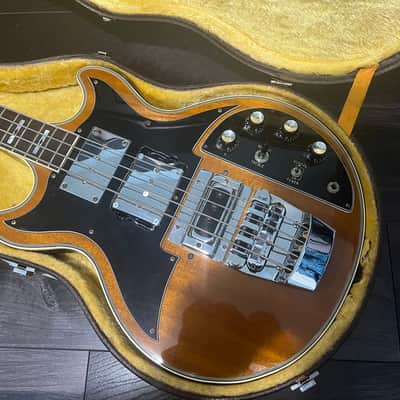 ULTRA RARE- Ibanez 2615B Artist Series Double Cutaway 4-String Bass 1970s - Natural Mahogany image 2