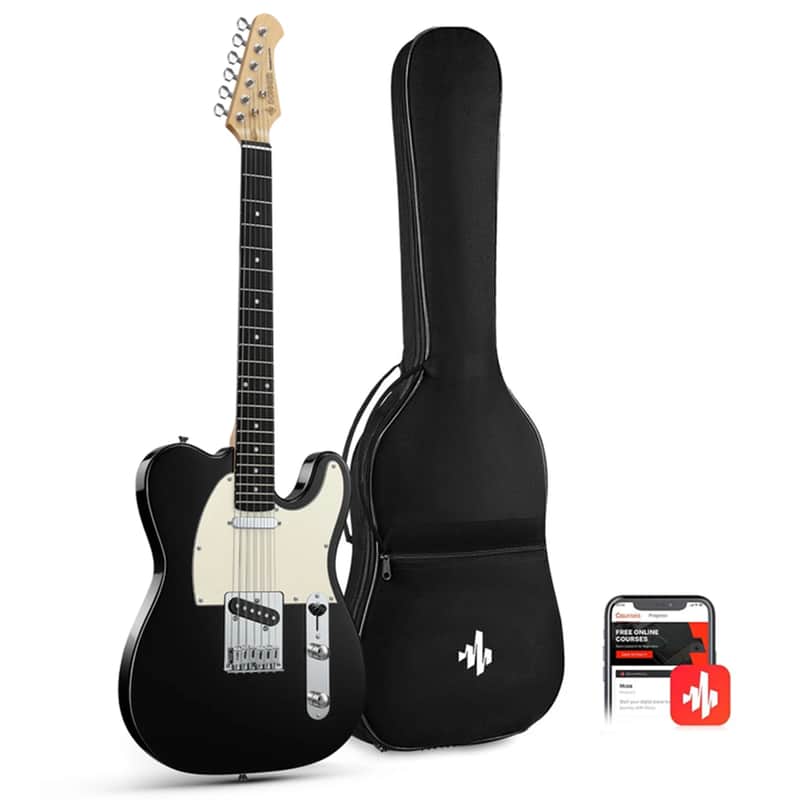 New Donner DTL-100 Electric Guitar With Gig Bag Poplar Wood Solid Body SS Pickup image 1