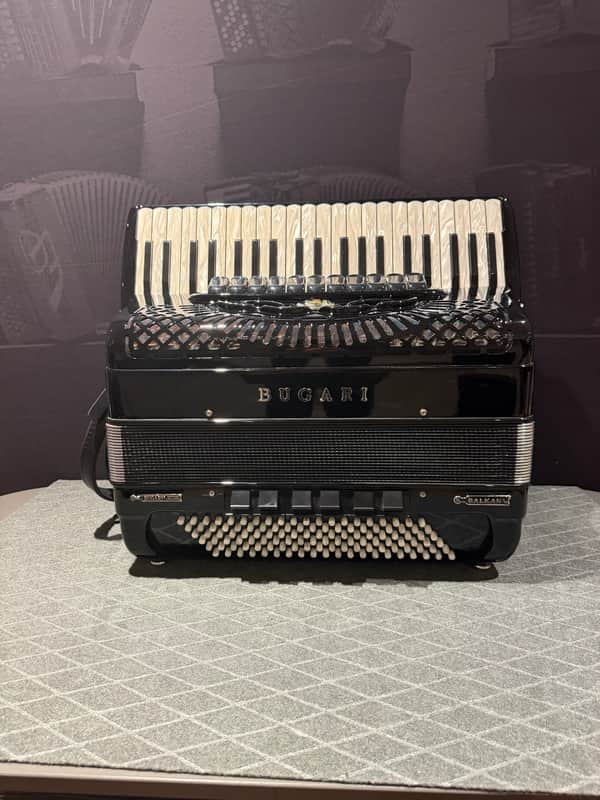 Bugari Armando Balkan DM 2026 - Black with White keyboard and Black Semitones image 1