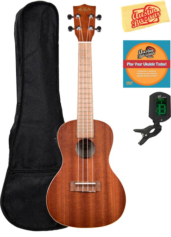 Kala KA-CE Satin Mahogany Concert Acoustic-Electric Ukulele w/ Gig Bag image 1