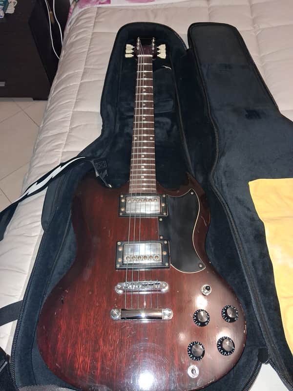 Made in Japan 70's by Matsumoku REFURBISHED MODIFIED AND REFRETTED Westminster SG walnut with UK Monty's Guitars wiring kit image 1
