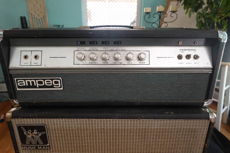 Ampeg V-4 100-Watt Guitar Head with Reverb 1970 - 1980 - Black image 1