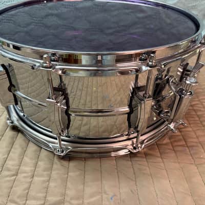 Ludwig. Supraphonic Lm 402 6.5 x 14” snare drum excellent USA top seller image 3