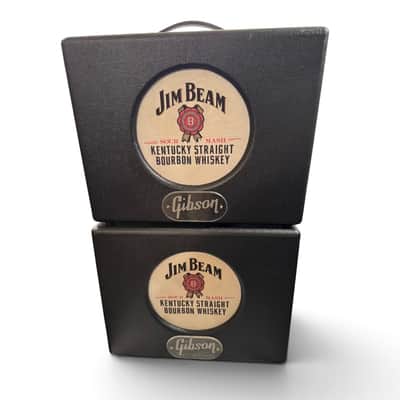 RARE! Gibson/Jim Beam Promotional Cabinets w/ Hudson Mill City Blues DP-Alnico-5 Speaker - Black Tolex image 2
