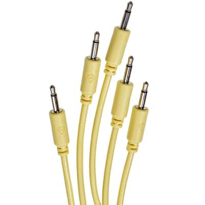 Black Market Modular Eurorack Patch Cables (50cm - Yellow - 5 Pack) image 1