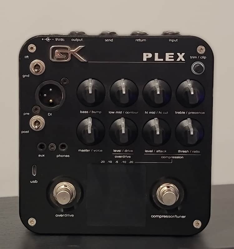 Gallien-Krueger GK PLEX 4-Band Active Bass Preamp Pedal - Black image 1