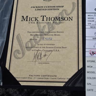 JACKSON CUSTOM SHOP MICK THOMSON USA SIGNATURE MODEL DEEP BLOOD METALLIC image 9